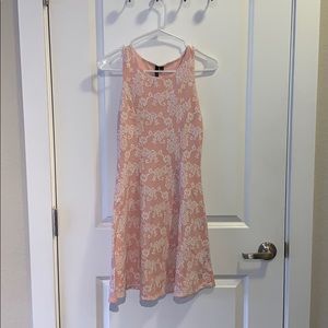 Ultra Flirt light pink lace pattered dress